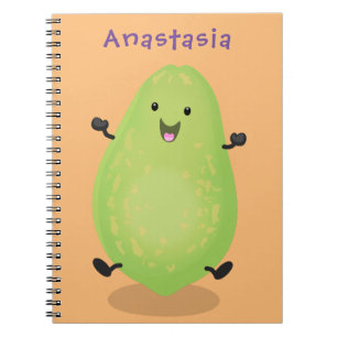 Cute kawaii papaya paw paw cartoon illustration notebook