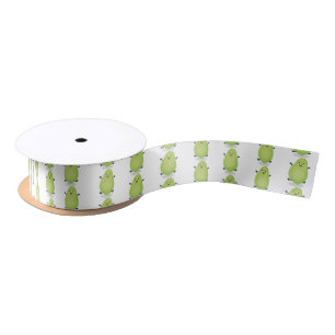 Cute kawaii papaya paw paw cartoon illustration satin ribbon