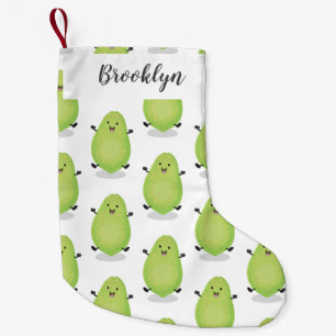 Cute kawaii papaya paw paw cartoon illustration small christmas stocking