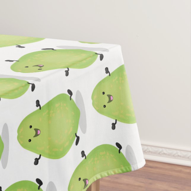 Cute kawaii papaya paw paw cartoon illustration tablecloth (In Situ)