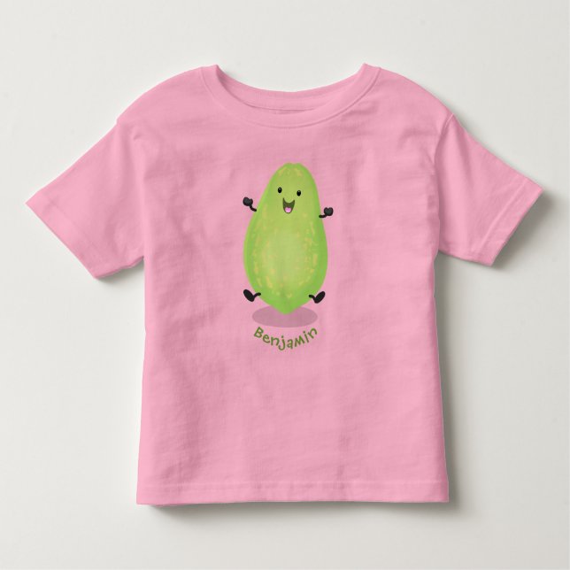 Cute kawaii papaya paw paw cartoon illustration toddler T-Shirt (Front)