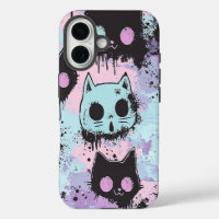 Cute Kawaii Pastel Goth Patchwork Creepy Cat