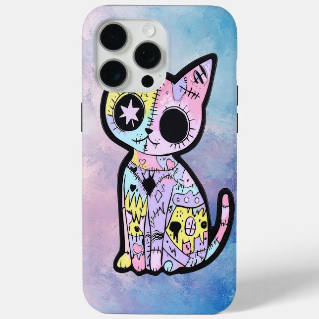 Cute Kawaii Pastel Goth Patchwork Gothic Creepy Case-Mate iPhone Case (Back)