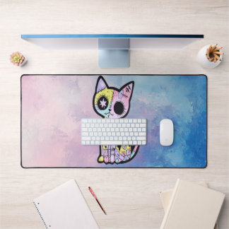 Cute Kawaii Pastel Goth Patchwork Gothic Creepy Desk Mat