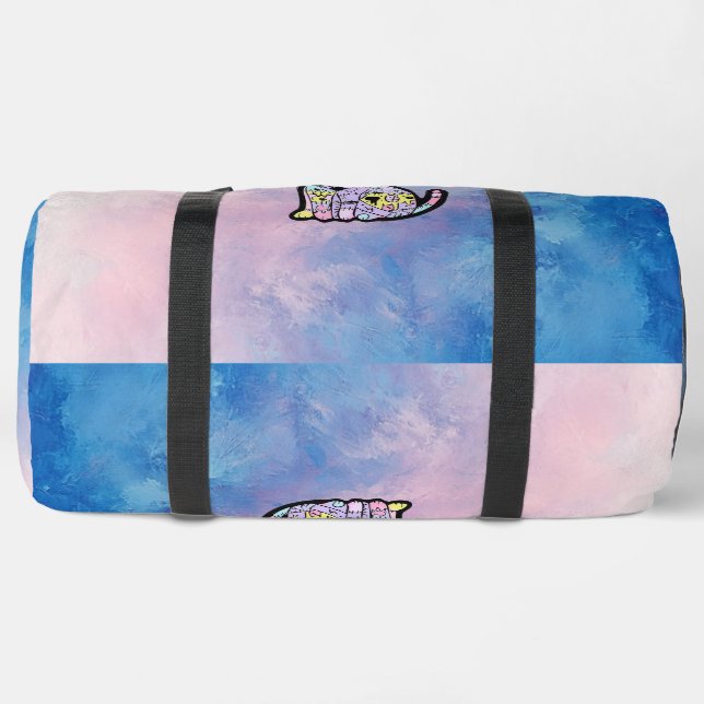 Cute Kawaii Pastel Goth Patchwork Gothic Creepy Duffle Bag (Bottom)