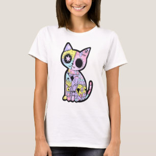 Cute Kawaii Pastel Goth Patchwork Gothic Creepy T-Shirt