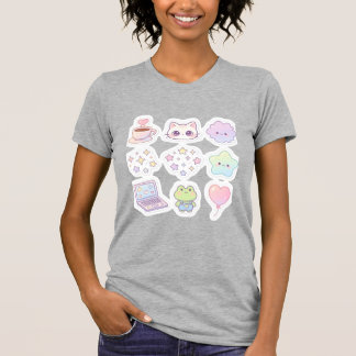 Cute Kawaii Pastel Sticker Pack Aesthetic Women's T-Shirt