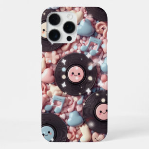Cute Kawaii Pastel Vinyl Records Music Gift iPhone 16 Pro Max Case