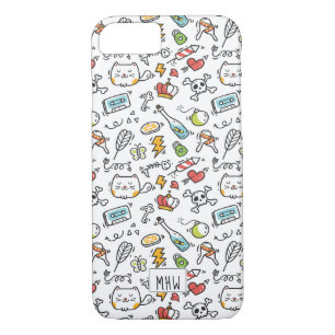 Cute Kawaii Pattern custom monogram phone cases