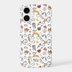 Cute Kawaii Pattern custom monogram phone cases