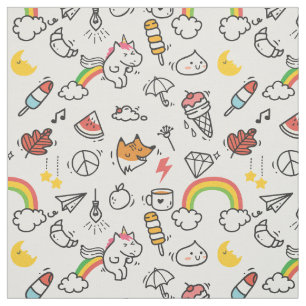 Cute Kawaii Pattern fabric