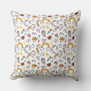Cute Kawaii Pattern throw pillows