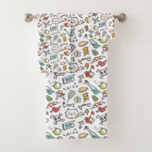 Cute Kawaii Pattern towel set