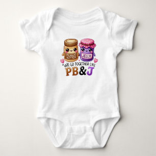 Cute Kawaii Peanut Butter and Jelly Baby Bodysuit