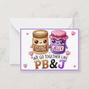 Cute Kawaii Peanut Butter and Jelly Card