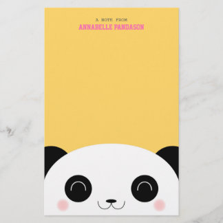 Cute Kawaii Peekaboo Panda Stationery