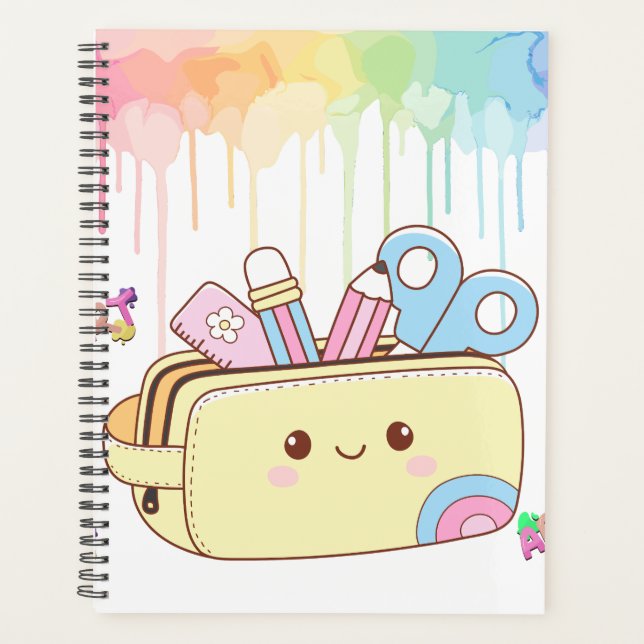 Cute Kawaii Pencil Case Planner (Front)