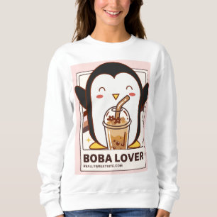 Cute Kawaii Penguin Boba Lover Sweatshirt
