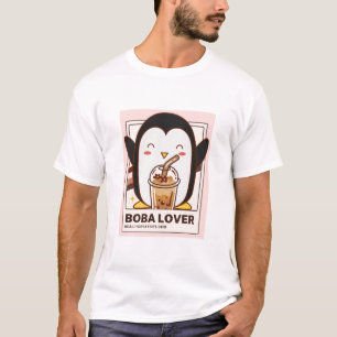 Cute Kawaii Penguin Boba Lover T-Shirt