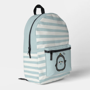 Cute Kawaii Penguin Saying Hi Printed Backpack