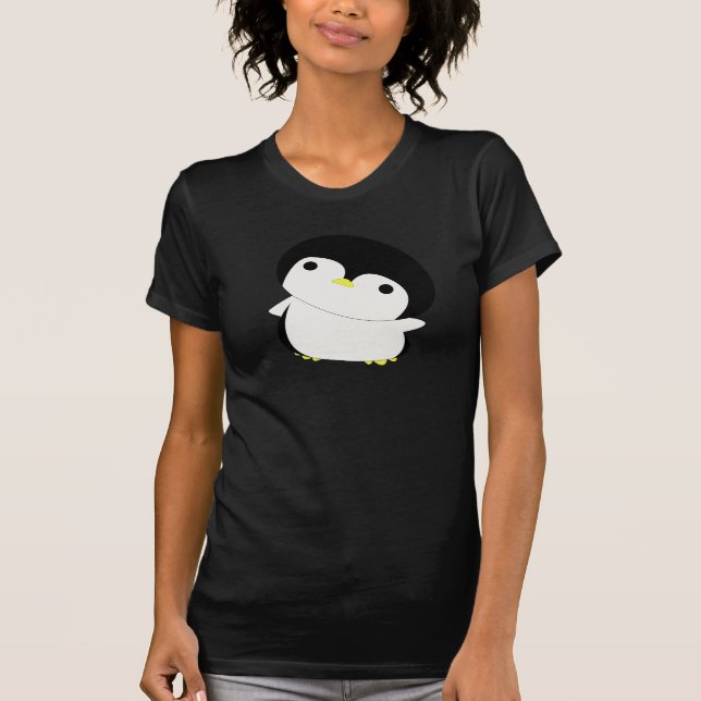 Cute Kawaii Penguin Says Hi T-shirt (Front)