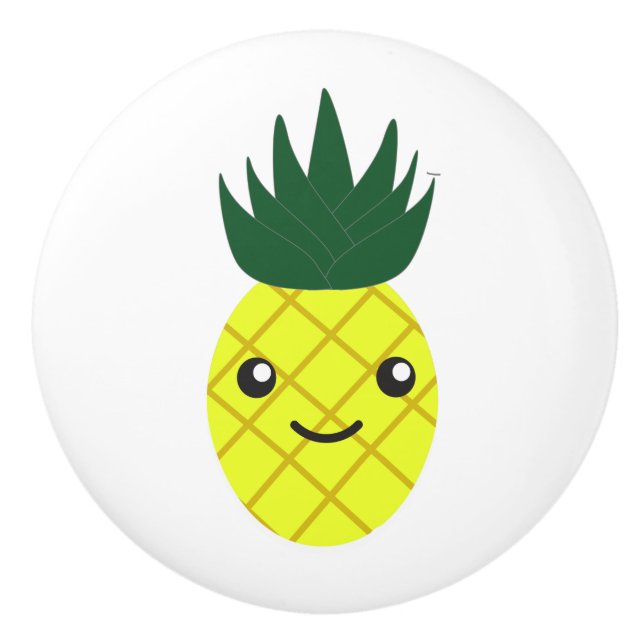 Cute Kawaii Pineapple Ceramic Knob (Front)