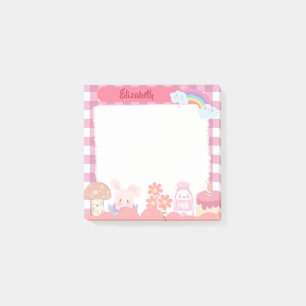 Cute Kawaii Pink Characters Personalised Customo Post-it Notes