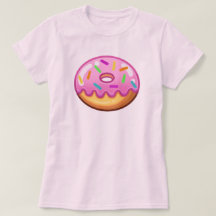 Cute Kawaii Pink Doughnut With Sprinkles 