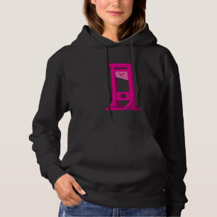 Cute Kawaii Pink Guillotine Women's Black Hoodie