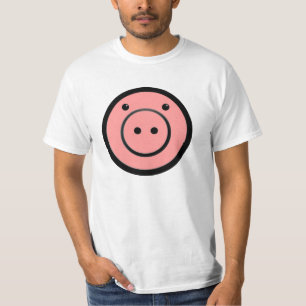 Cute Kawaii Pink Piggy Pig Vector Art T-Shirt