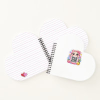 Cute Kawaii Pink QR Code Character Floral Pastel R
