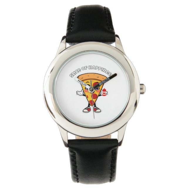 Cute Kawaii Pizza Kids Watch  (Front)
