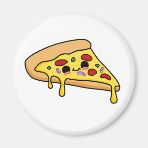 Cute Kawaii Pizza Slice Magnet