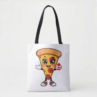 Cute Kawaii Pizza Tote Bag