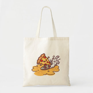 Cute Kawaii Pizza Tote Bag Funny Cheesy Food
