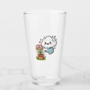 Cute Kawaii Plant Kindness Cute Cloud and FSticker Glass