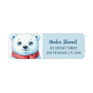 Cute Kawaii Polar Bear Christmas Personalised