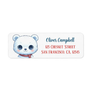 Cute Kawaii Polar Bear Christmas Personalised