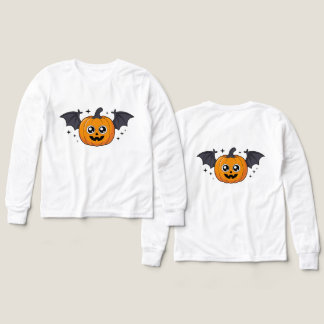 Cute Kawaii Pumpkin Bat Halloween PNG