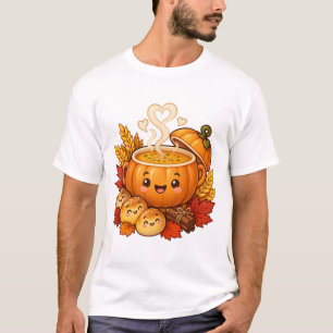 Cute Kawaii Pumpkin Soup Thanksgiving T-Shirt