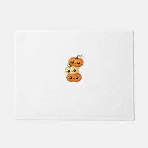 Cute kawaii pumpkin trio Classic T-Shirt.png Doormat