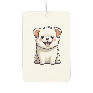 Cute Kawaii Puppy Vinyl Sticker - Adorable Cartoon Car Air Freshener