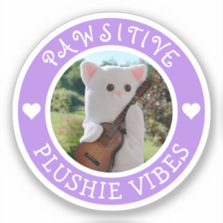 Cute Kawaii Purple Pawsitive Plushie Vibes Photo