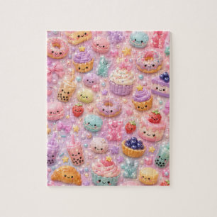 Cute Kawaii Rainbow Glitter Bubble Tea Squishies Jigsaw Puzzle