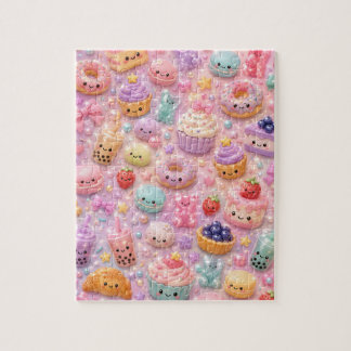 Cute Kawaii Rainbow Glitter Bubble Tea Squishies Jigsaw Puzzle