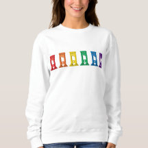 Cute Kawaii Rainbow Guillotine White Sweatshirt
