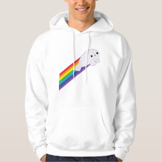 Cute Kawaii Rainbow Rocket Baby Seal Hoodie