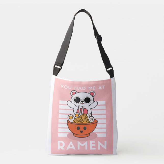 Cute Kawaii Ramen Crossbody Bag (Front)