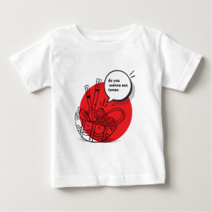 Cute Kawaii Ramen - Funny Japanese Food  Baby T-Shirt