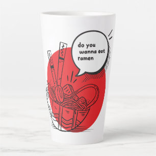 Cute Kawaii Ramen - Funny Japanese Food  Latte Mug